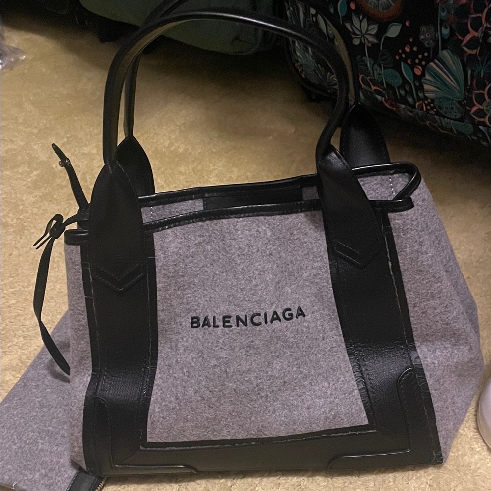 Balenciaga Black and Gray small tote
